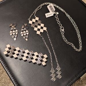 Brighton Silver and White Jewelry Set